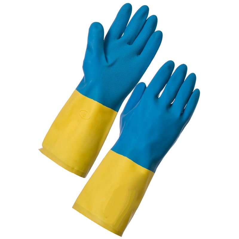 Neoprene Rubber Latex Industrial Chemical Gloves (pack of 12 pairs)