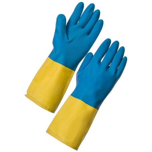 Neoprene Rubber Latex Industrial Chemical Gloves (pack of 12 pairs)